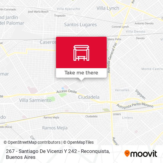 Mapa de 267 - Santiago De Vicenzi Y 242 - Reconquista