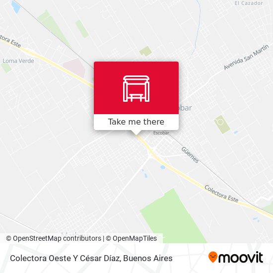 Mapa de Colectora Oeste Y César Díaz