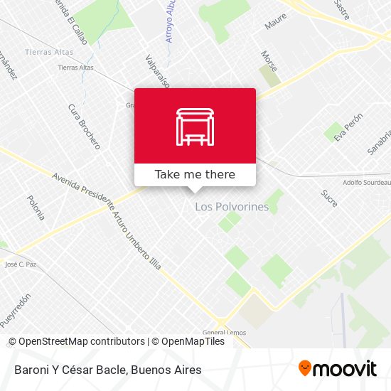 Baroni Y César Bacle map