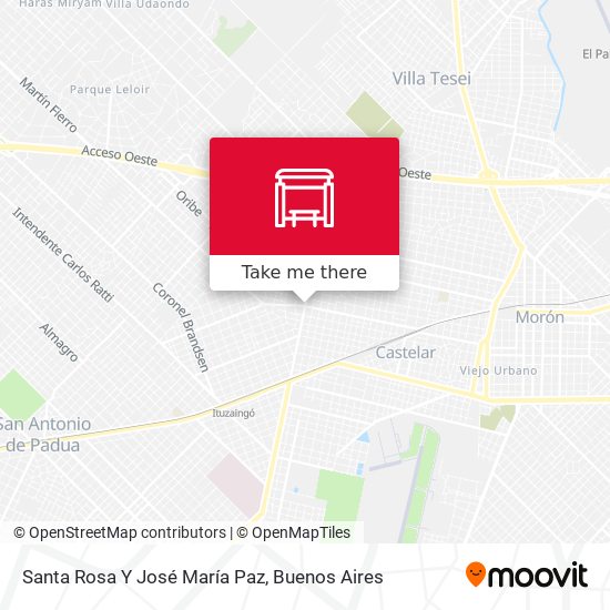 Mapa de Santa Rosa Y José María Paz