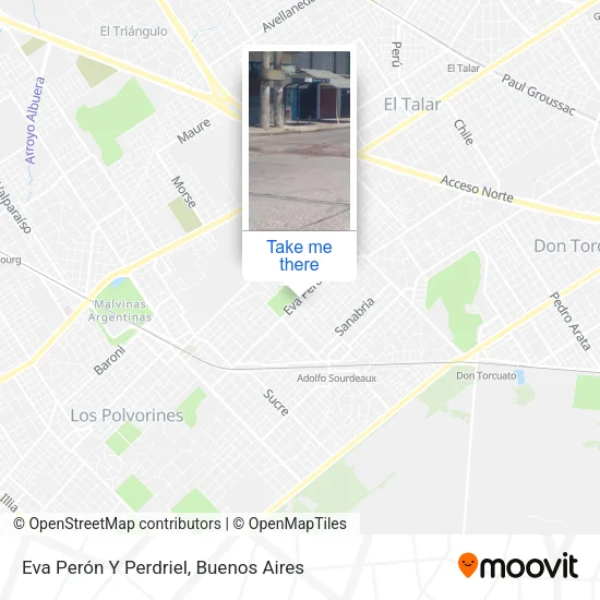 Eva Perón Y Perdriel map