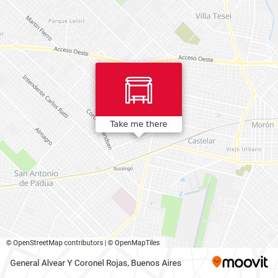 General Alvear Y Coronel Rojas map