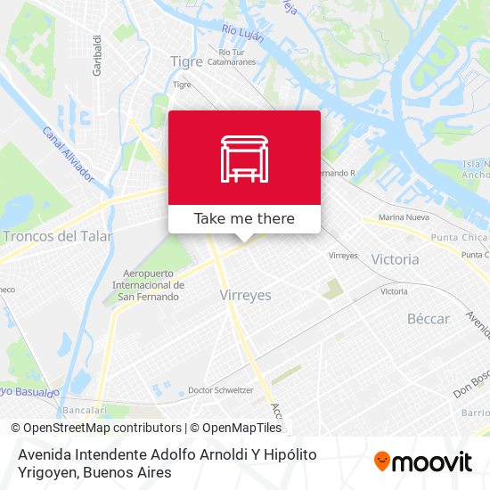 Mapa de Avenida Intendente Adolfo Arnoldi Y Hipólito Yrigoyen