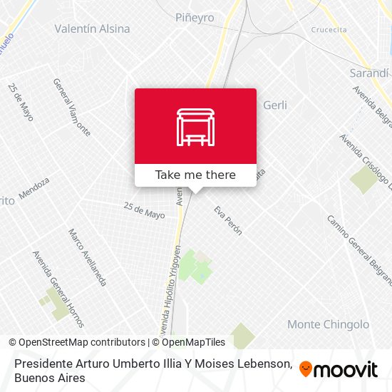 Presidente Arturo Umberto Illia Y Moises Lebenson map