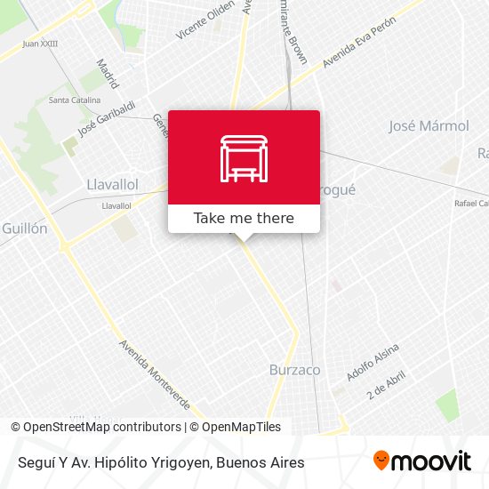 Seguí Y Av. Hipólito Yrigoyen map