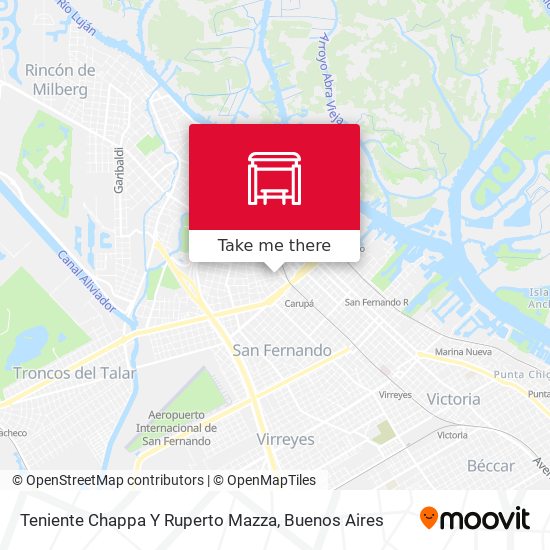 Teniente Chappa Y Ruperto Mazza map