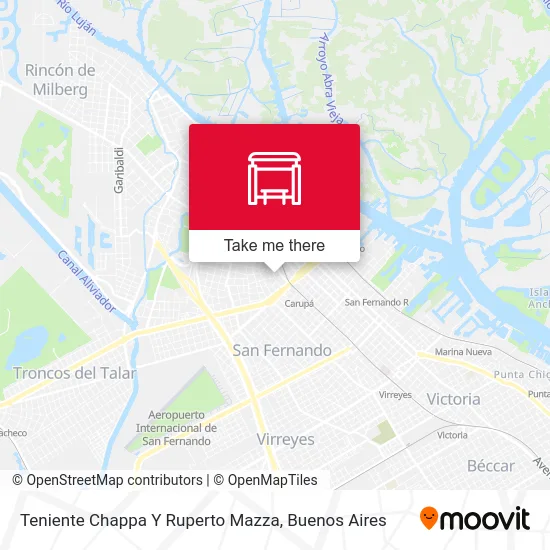 Teniente Chappa Y Ruperto Mazza map