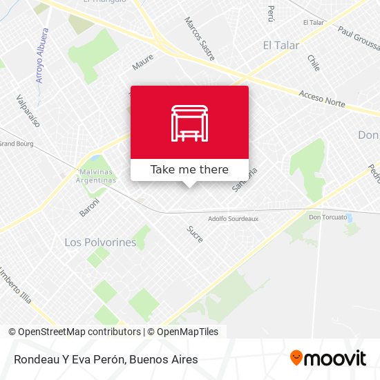 Rondeau Y Eva Perón map