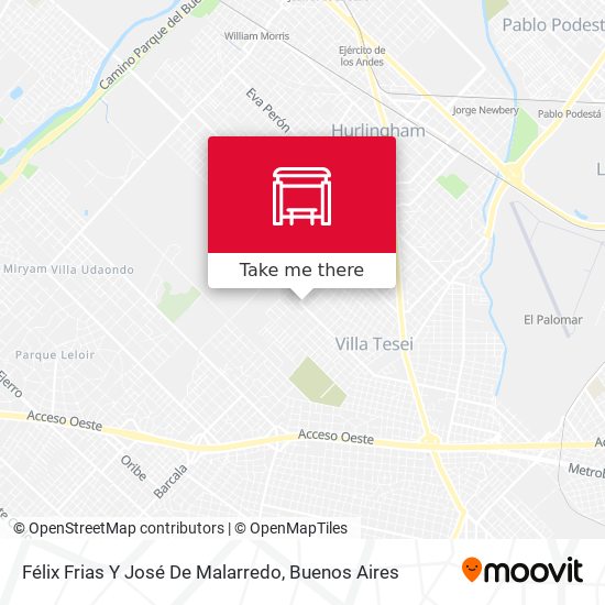 Félix Frias Y José De Malarredo map