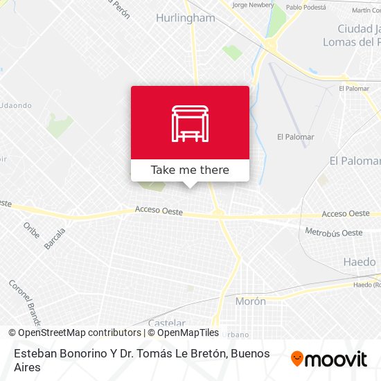 Mapa de Esteban Bonorino Y Dr. Tomás Le Bretón
