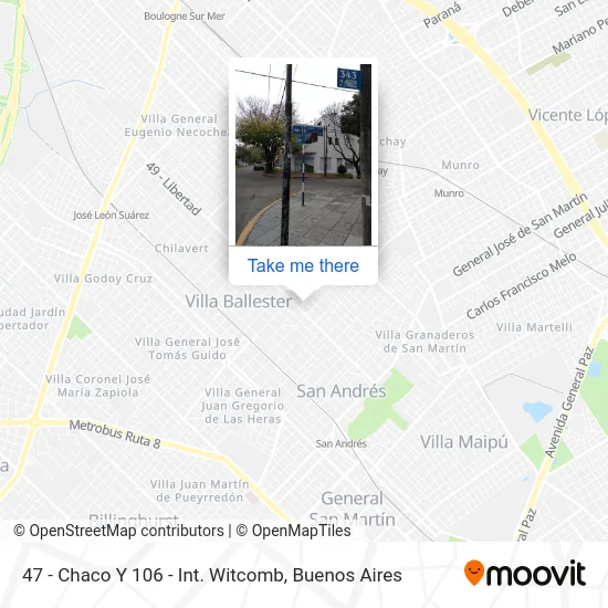 47 - Chaco Y 106 - Int. Witcomb map