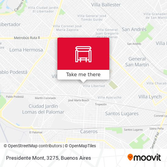 Mapa de Presidente Mont, 3275