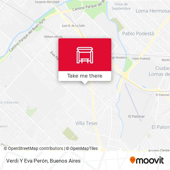Verdi Y Eva Perón map