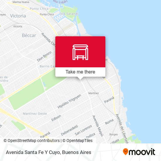 Avenida Santa Fe Y Cuyo map