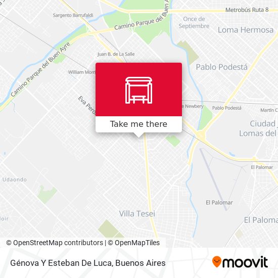 Génova Y Esteban De Luca map