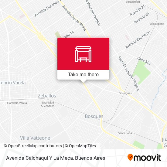 Mapa de Avenida Calchaquí Y La Meca