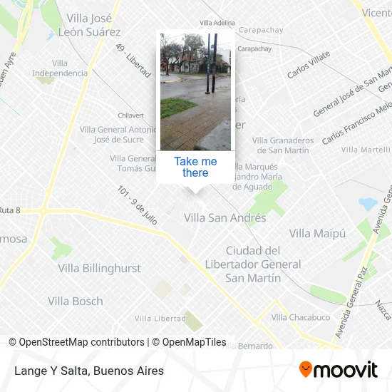 Lange Y Salta map