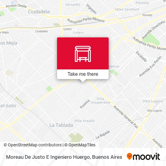 Mapa de Moreau De Justo E Ingeniero Huergo