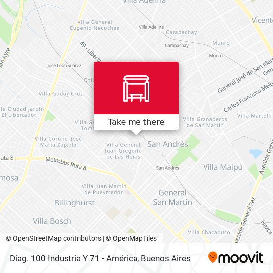Mapa de Diag. 100 Industria Y 71 - América