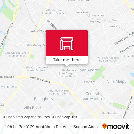 106 La Paz Y 79 Aristóbulo Del Valle map