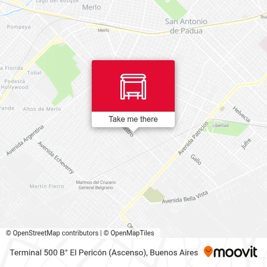 Terminal 500 B° El Pericón (Ascenso) map