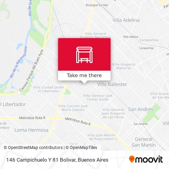 146 Campichuelo Y 81 Bolivar map