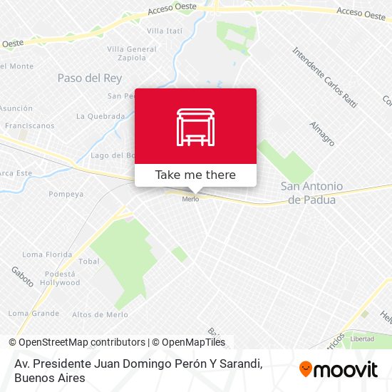 Av. Presidente Juan Domingo Perón Y Sarandi map