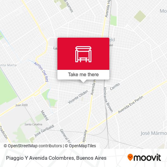 Piaggio Y Avenida Colombres map