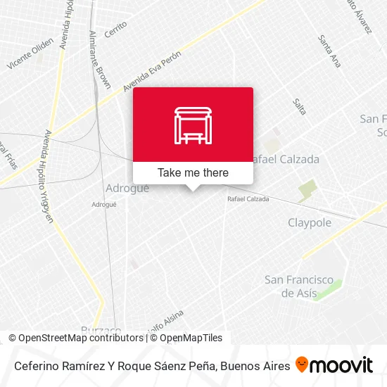 Ceferino Ramírez Y Roque Sáenz Peña map