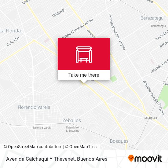 Avenida Calchaquí Y Thevenet map
