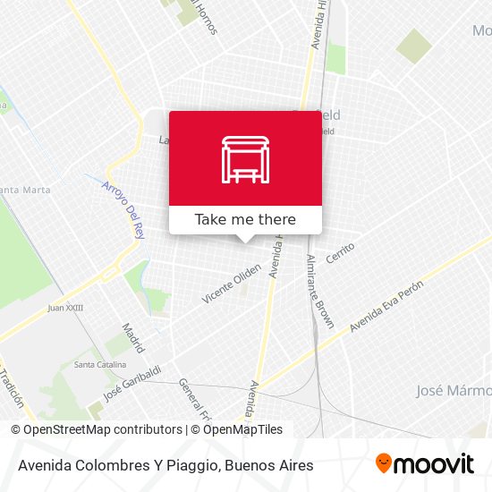 Mapa de Avenida Colombres Y Piaggio
