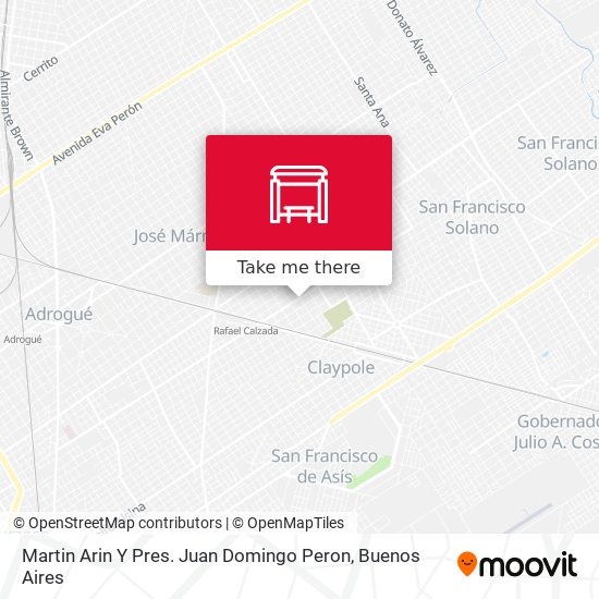 Martin Arin Y Pres. Juan Domingo Peron map