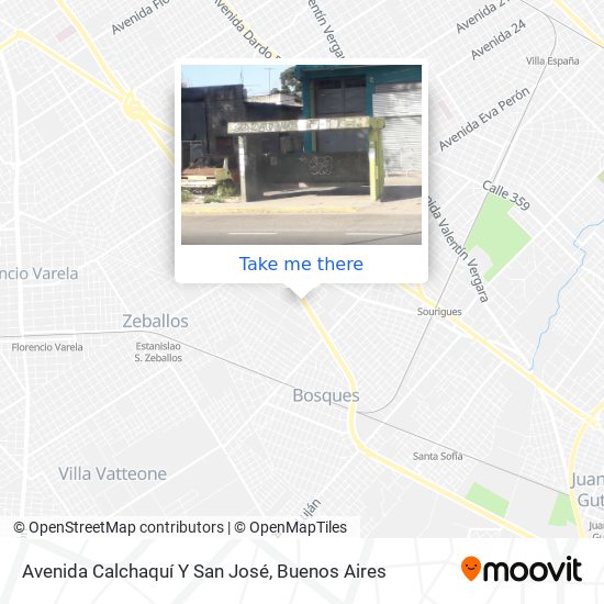 Avenida Calchaquí Y San José map