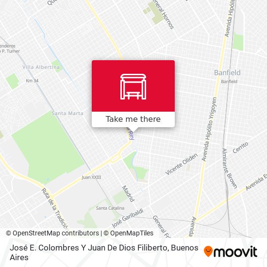 José E. Colombres Y Juan De Dios Filiberto map