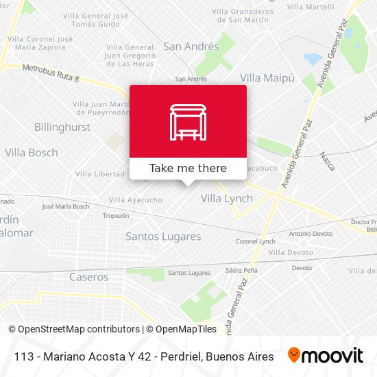 113 - Mariano Acosta Y 42 - Perdriel map