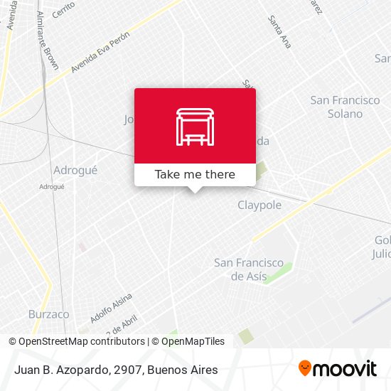 Juan B. Azopardo, 2907 map