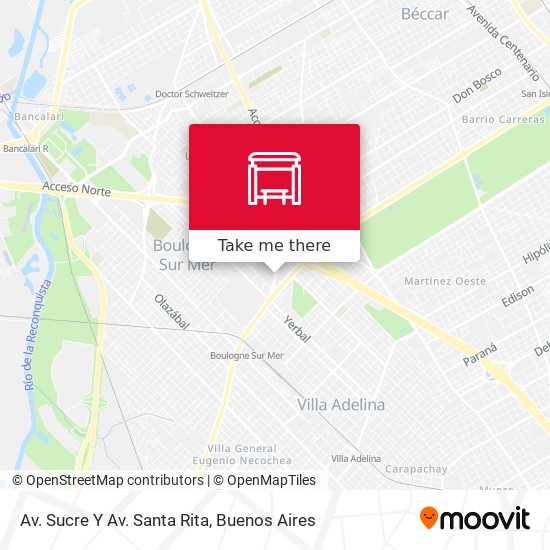 Mapa de Av. Sucre Y Av. Santa Rita