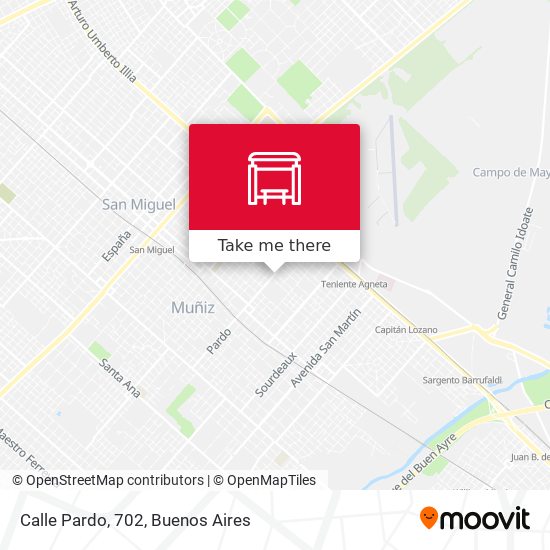 Mapa de Calle Pardo, 702