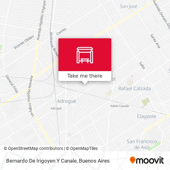 Bernardo De Irigoyen Y Canale map