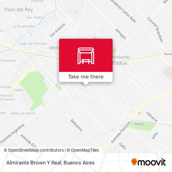 Mapa de Almirante Brown Y Real