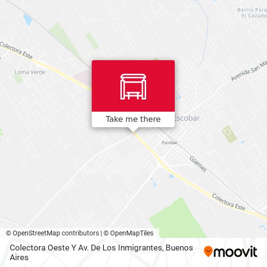 Mapa de Colectora Oeste Y Av. De Los Inmigrantes