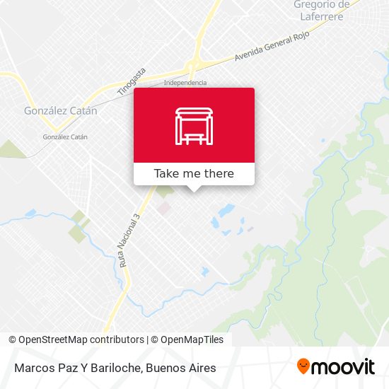 Marcos Paz Y Bariloche map