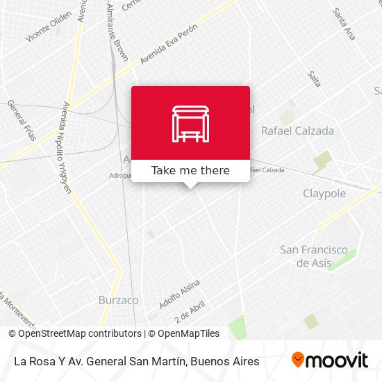 La Rosa Y Av. General San Martín map
