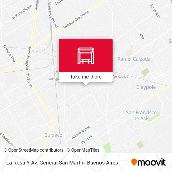 La Rosa Y Av. General San Martín map