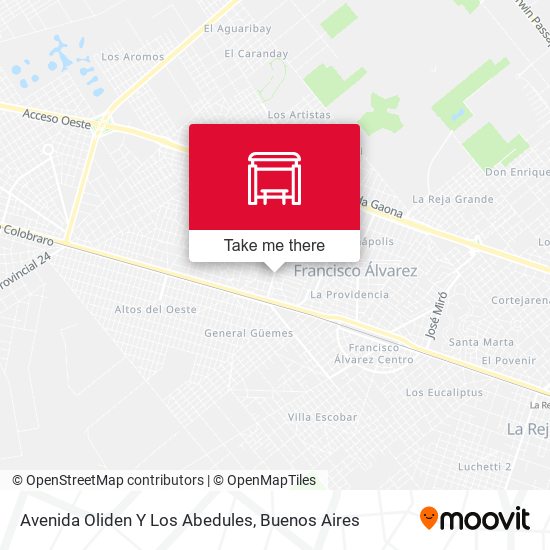 Avenida Oliden Y Los Abedules map