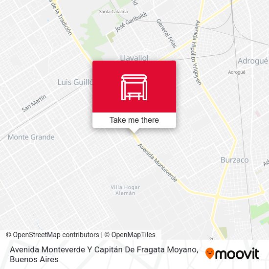Avenida Monteverde Y Capitán De Fragata Moyano map
