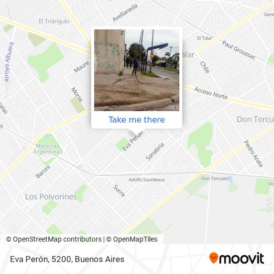Eva Perón, 5200 map