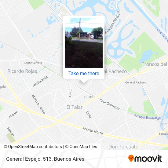 General Espejo, 513 map