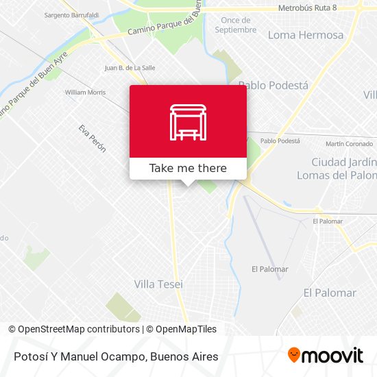 Potosí Y Manuel Ocampo map