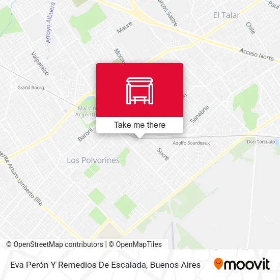 Mapa de Eva Perón Y Remedios De Escalada